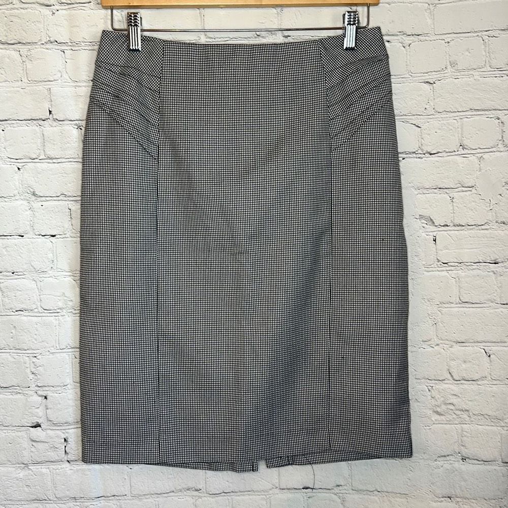 New York‎ & Company Women’s Black White Checkered Pencil Skirt size 6